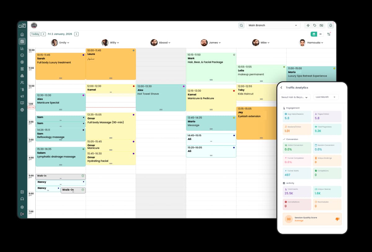 Manage your salon bookings efficiently