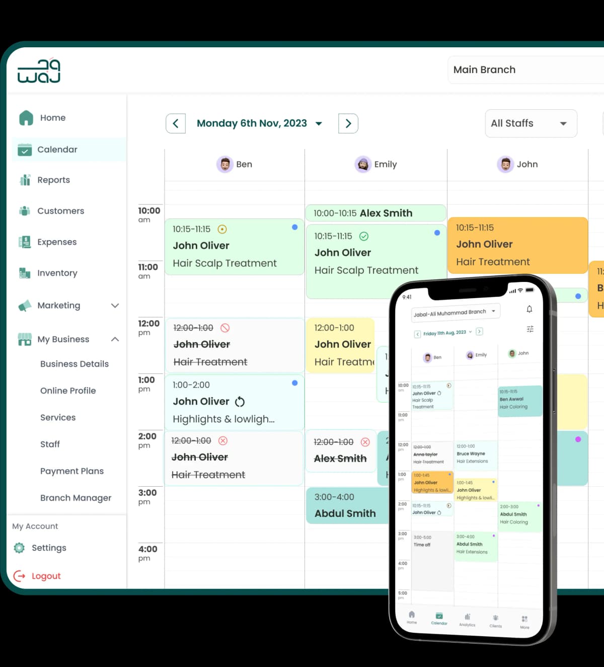 Manage your salon bookings efficiently