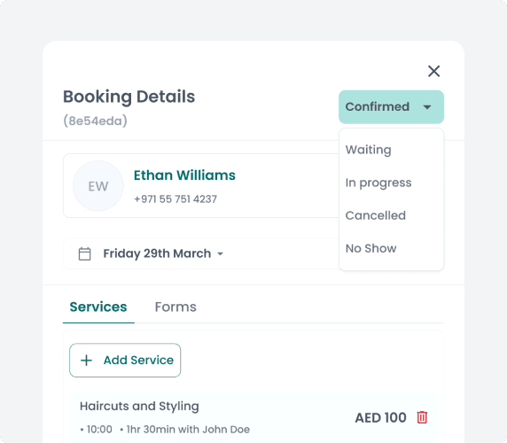 Real-time status tracking