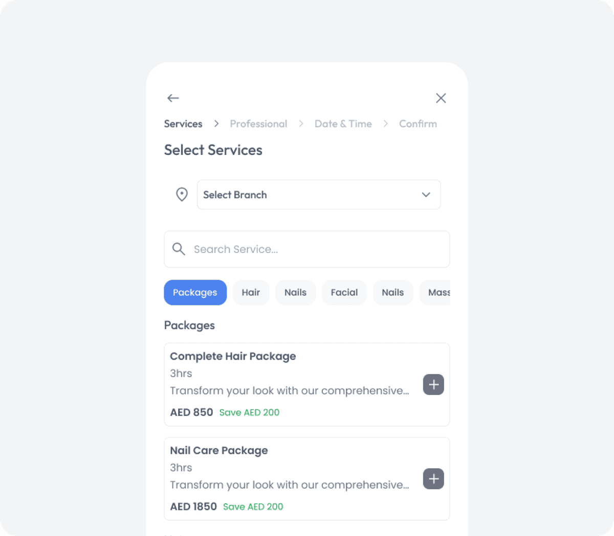 Client-friendly booking experience