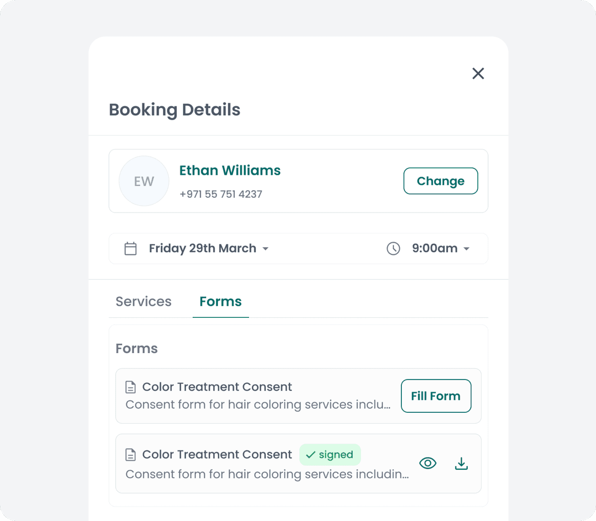 Seamless booking integration