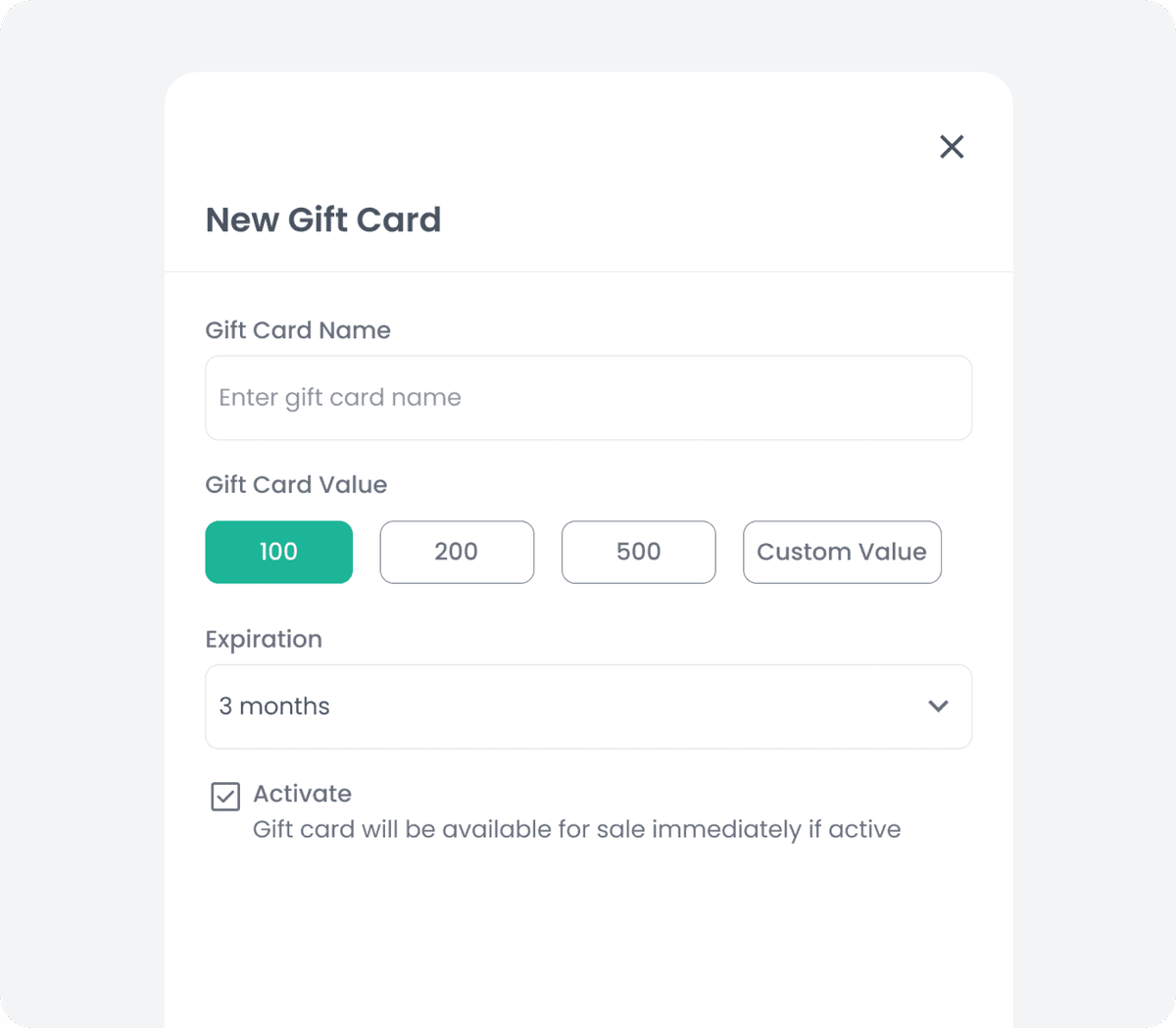 Flexible Card Options