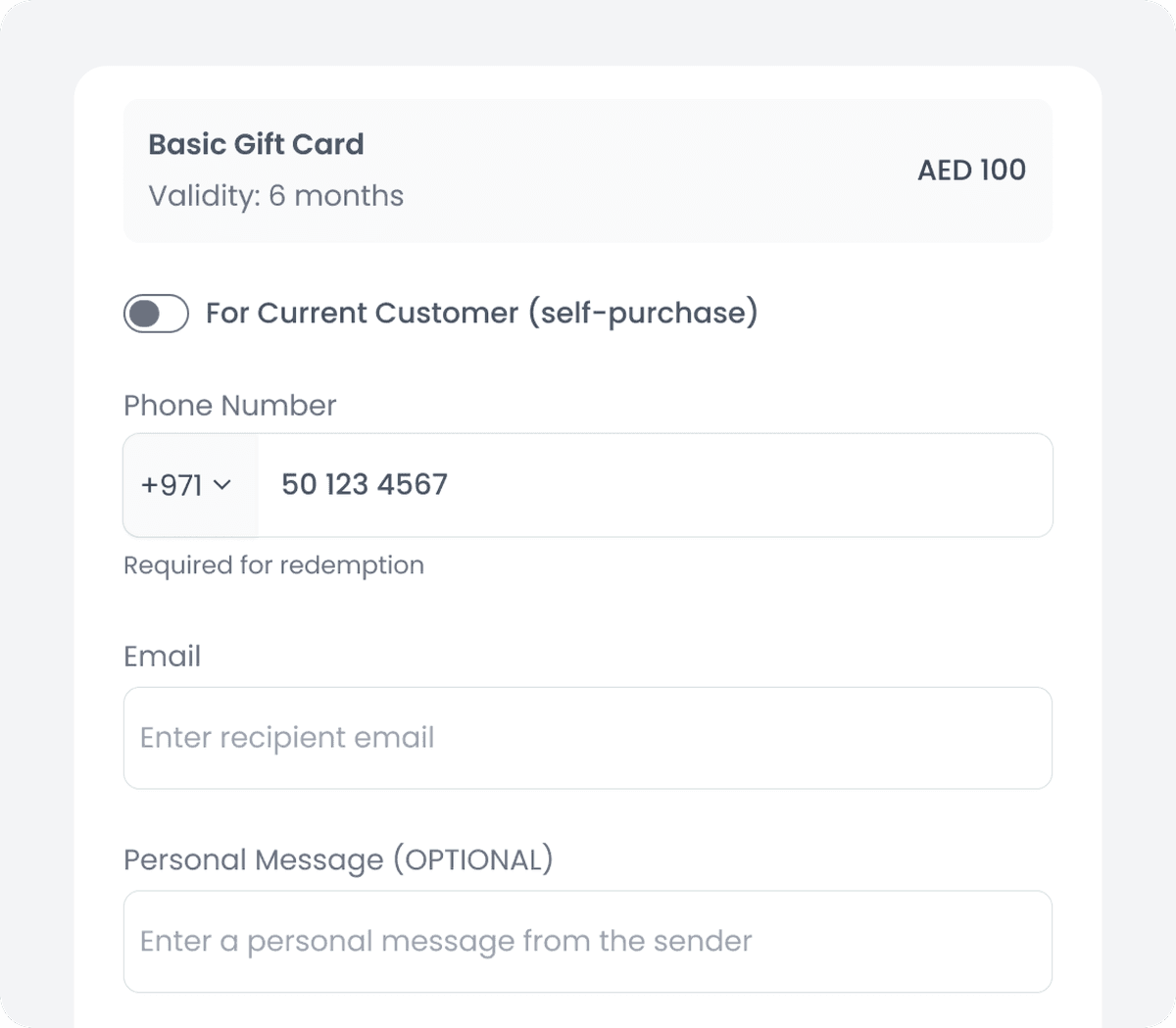 Personalized Gifting Experience