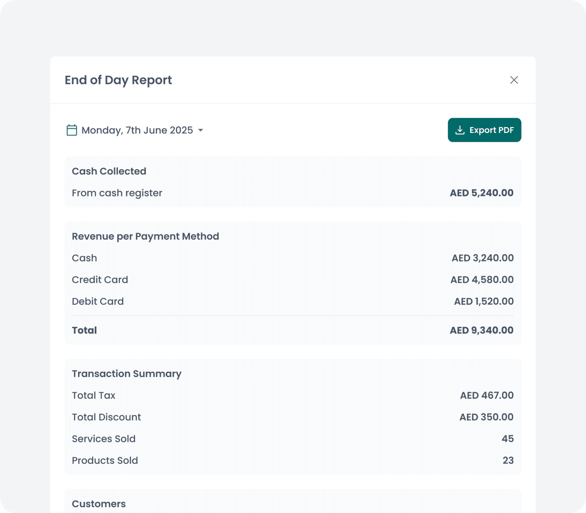 End of Day Financial Clarity