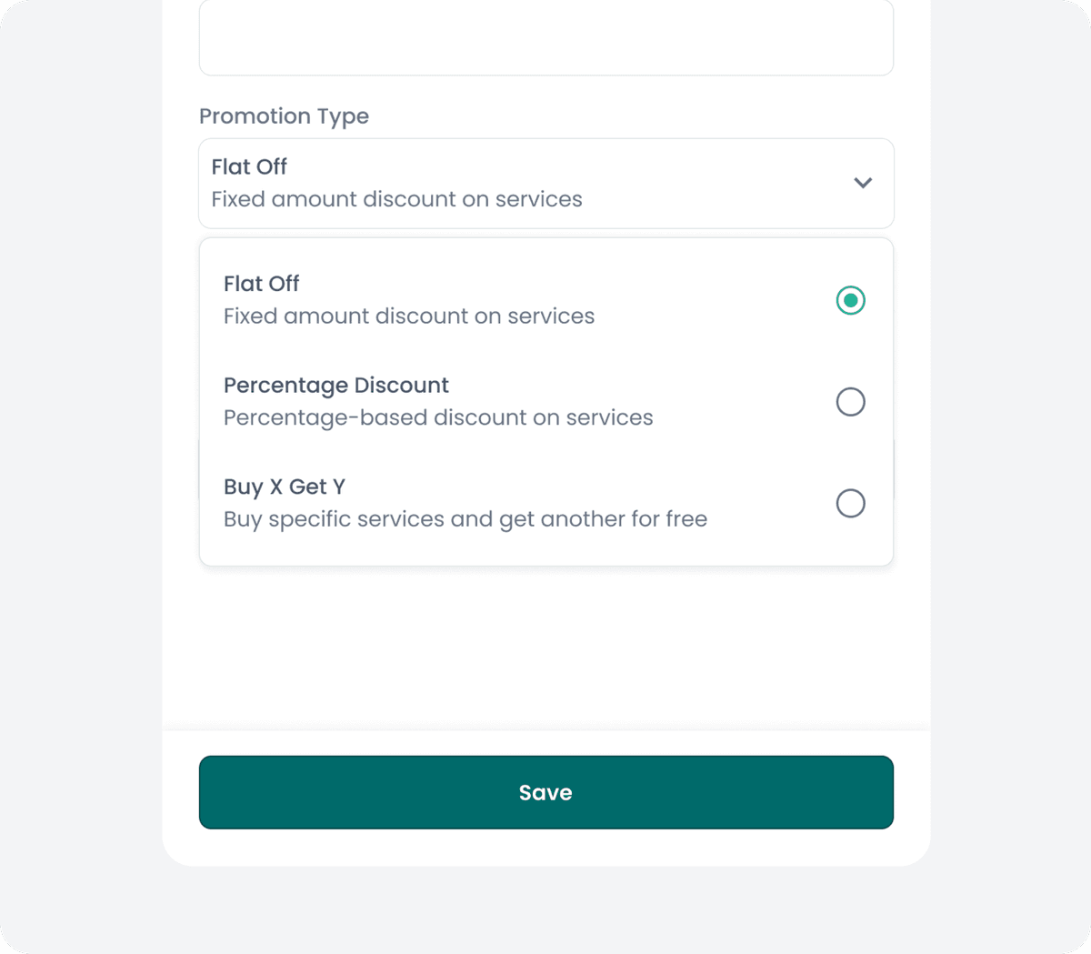Flexible Promotion Types