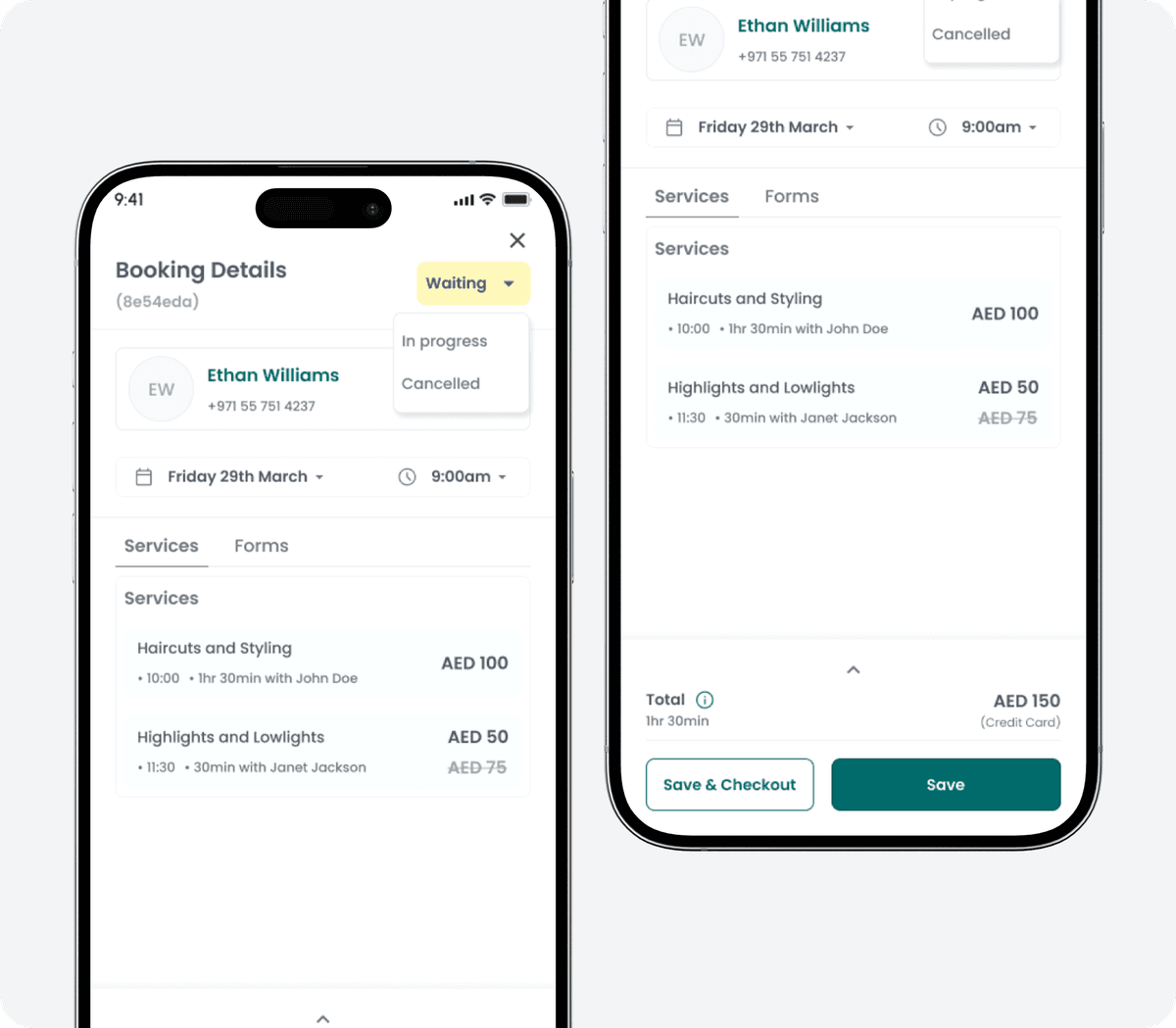 Seamless client check-in and checkout