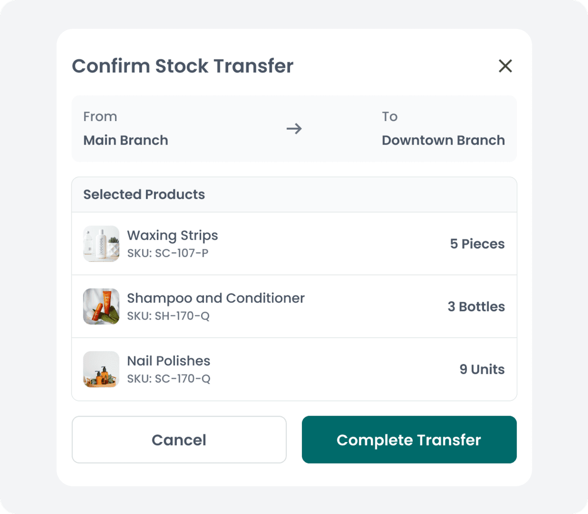 Multi-Branch Stock Transfer