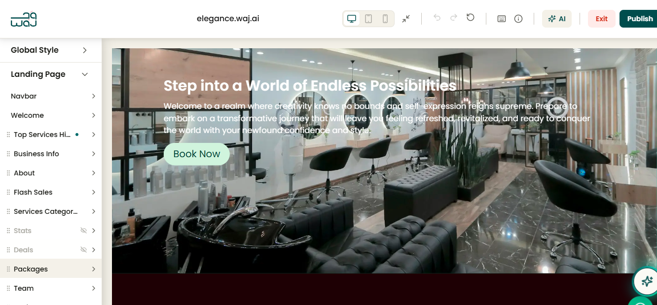 waj website builder