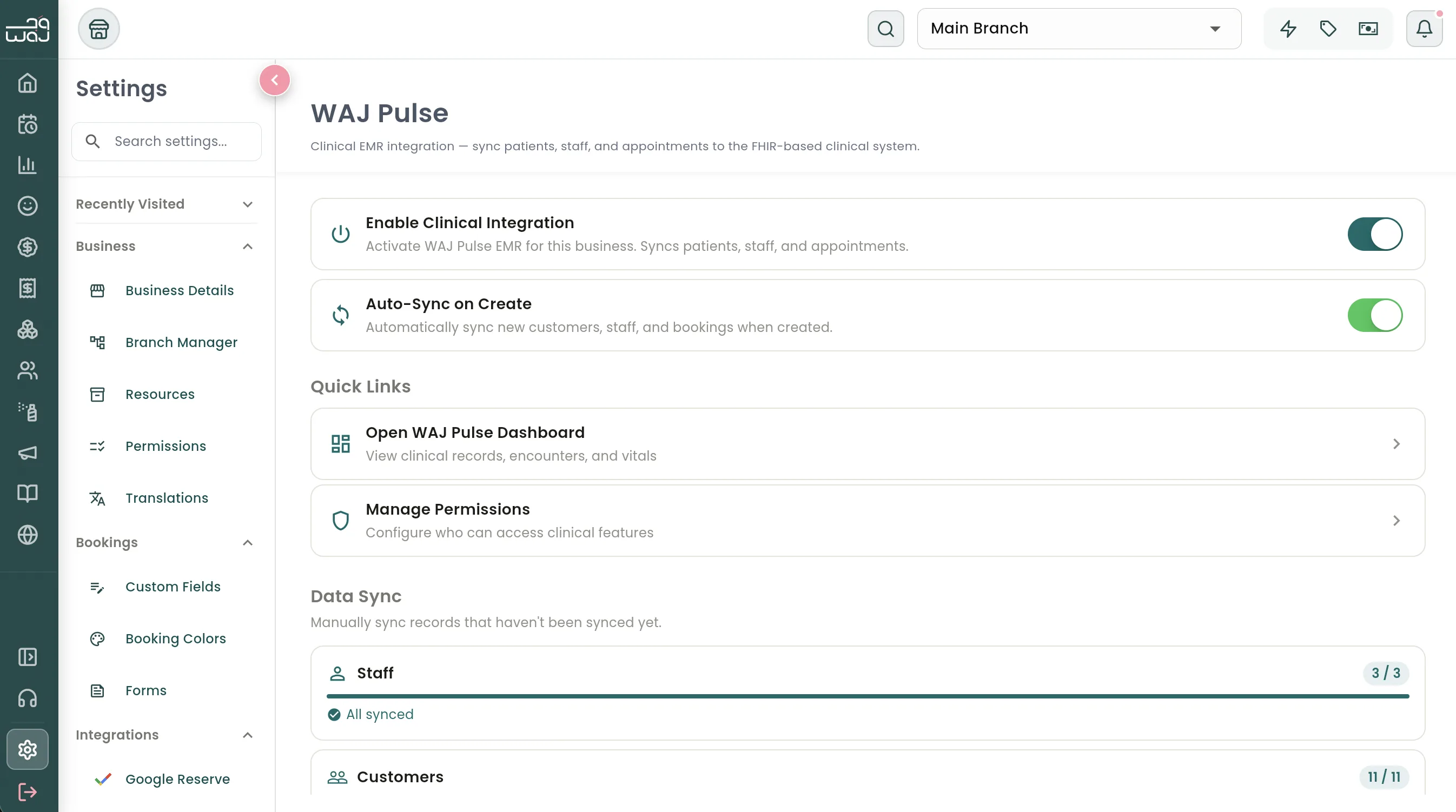 WAJ Integration Sync